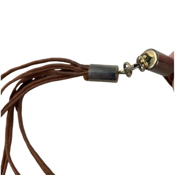 Hobe Natural Stone Carved Dragon White Brown Agate Pendant Bead Necklace - Picture 13 of 15